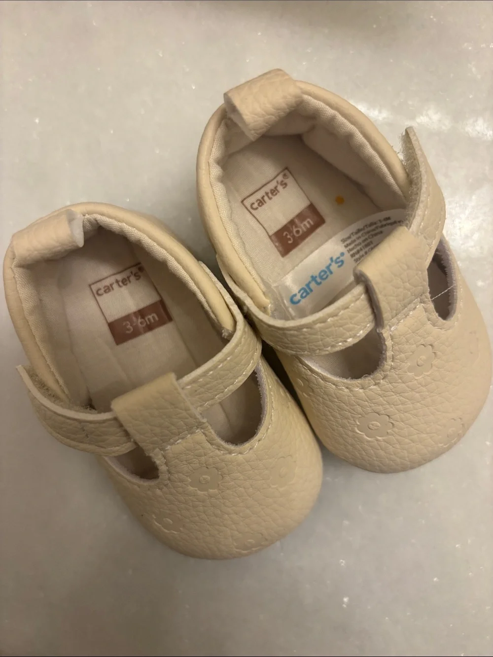Carter's Cream T-Strap Baby Mary Jane Shoes